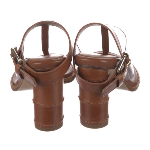 $795 TAMARA MELLON Brown Leather T-Strap Sandals 5, 35 ❤ - Picture 4 of 5